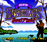 Super Black Bass: Real Fight title screen for GameBoy Color